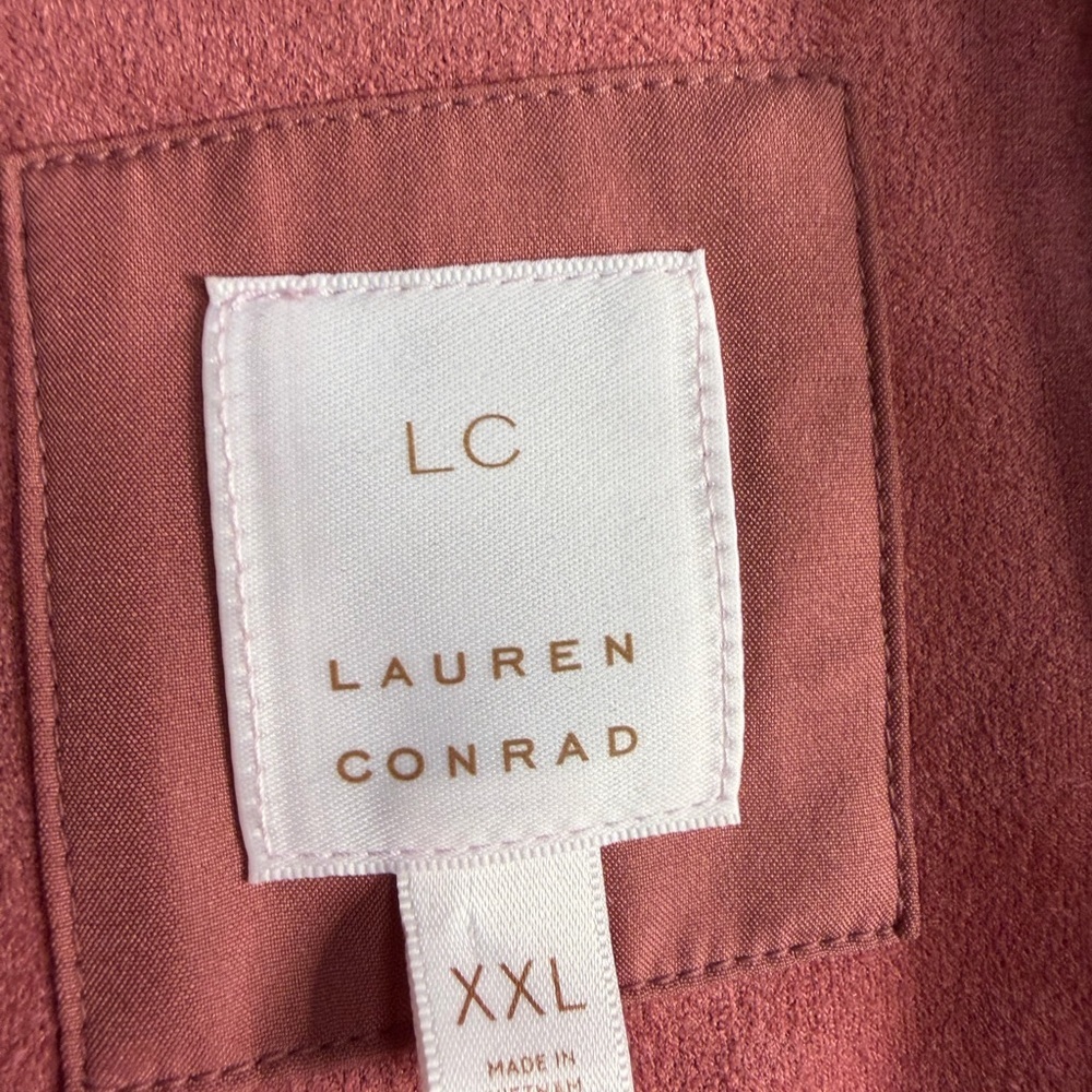 Dusty Rose Moto Jacket - Women’s Zip-Up Coat - Picture 4 of 8